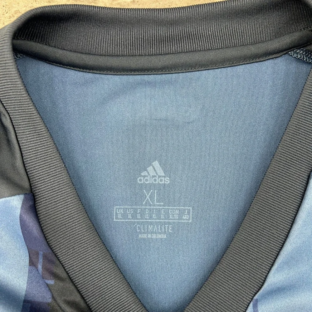 Adidas LA Galaxy Soccer jersey‎ Mens Large 2019 Away Night Geometric Blue